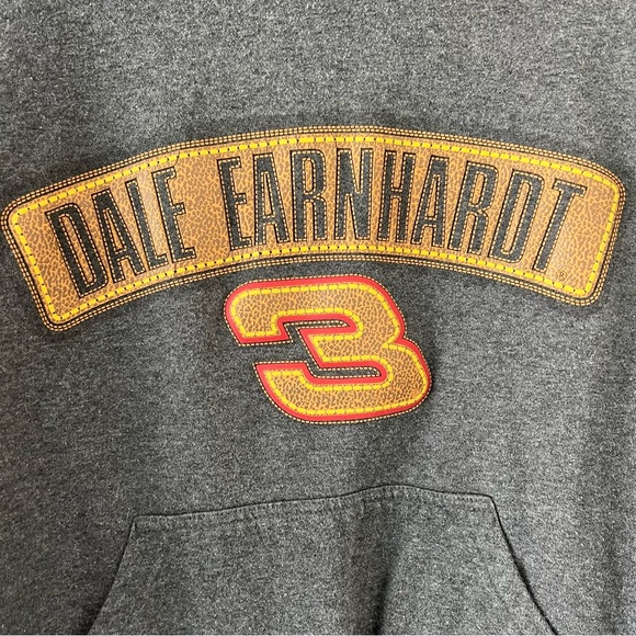 ⭐️SOLD⭐️ Winner's Circle Grey Dale Earnhardt Nascar Pullover Hoodie Men's Size L - Picture 3 of 5